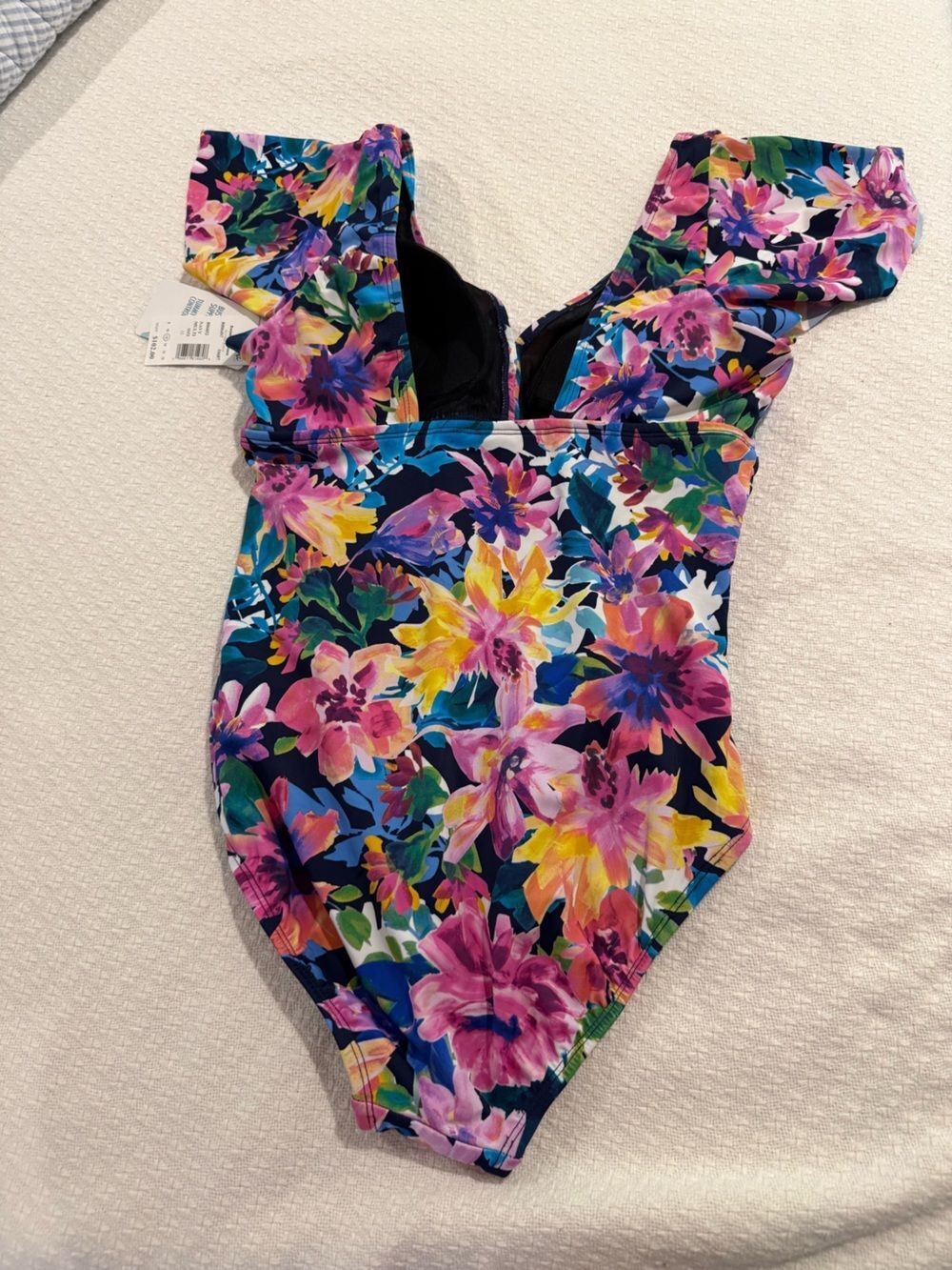 Swim Solutions Floral One-Piece Swimsuit - Multicolor - Picture 6 of 8